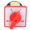 Changeover Switch 20A 380V~4KW HZ5-20/4 L02 6 Terminals Rotary Changeover