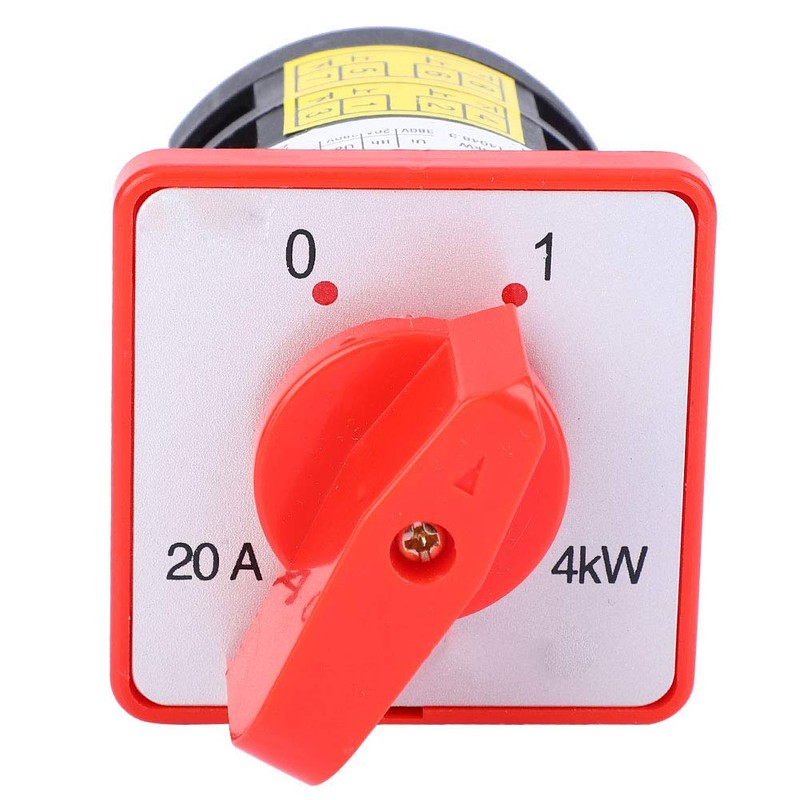 Changeover Switch 20A 380V~4KW HZ5-20/4 L02 6 Terminals Rotary Changeover