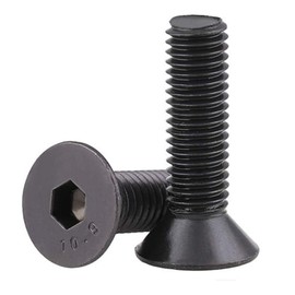 FullerKreg M3-0.5 x 6mm DIN 7991 Hex Drive Class 10.9 Black Oxide Finish Alloy Steel Flat Socket Cap Screw (Pkg of 100)