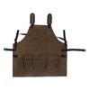 Woodworking Shop Apron Large Capacity Pocket Adjustment Shoulder Straps Waxed