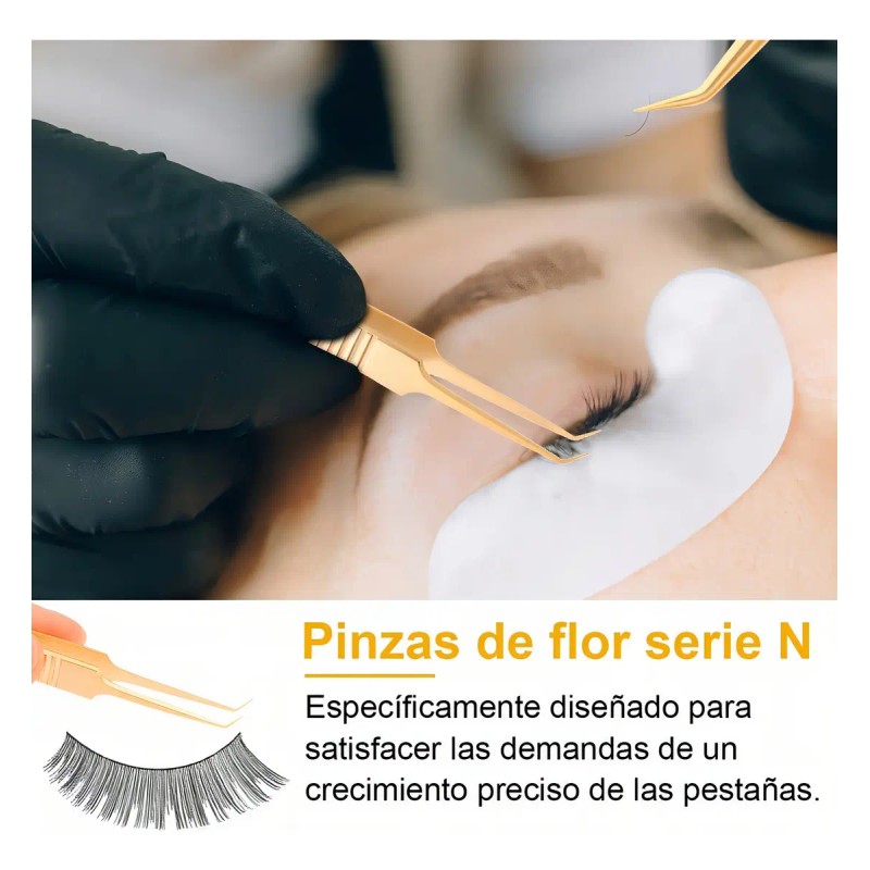 pinza L Nagaraku N-07 Para Pestañas De Volumen