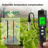 Soil EC Temperature Tester with Backlight Portable Conductivity Meter Hydroponics