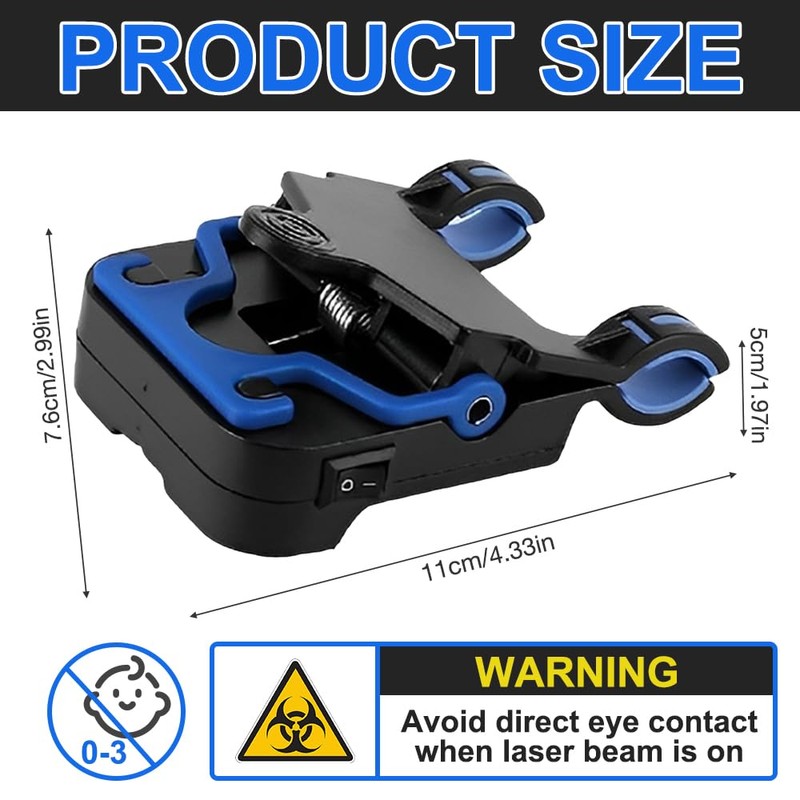 Rppiup Bicycle Handlebar Calibrator, USB Charging Laser Calibrator, Bicycle Maintenance