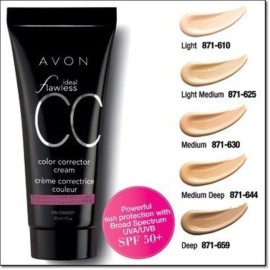 Avon Ideal Flawless CC Color Corrector Cream in Light Discontinued 1 Fl Oz.