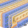 60x96" Rectangular Monaco Blue Cotton Coated Provence Tablecloth by Le