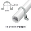 PVC Pipe Strap, 2-Holes Conduit Pipe Clamps Plastic Pipe Supports
