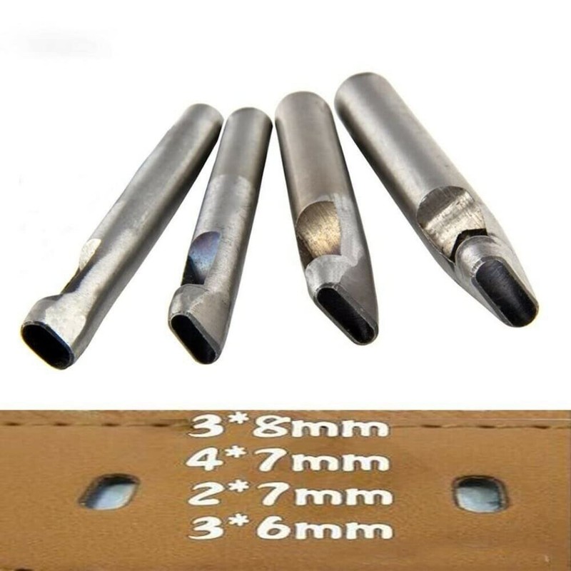 HappyHome 4-Piece Set of 4 Leather Craft Hole Punching Punches