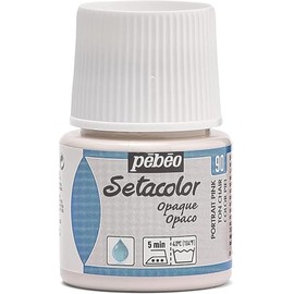 PEBEO Setacolor Opaque Fabric Paint 45-Milliliter Bottle, Portrait Pink,Portrait Pink, 295-090