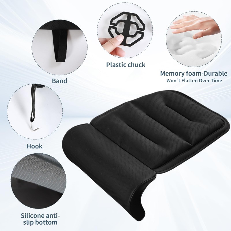 Car Seat Leg Rest Extender with Memory Foam Cushion and