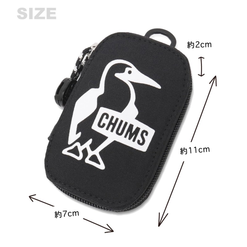 Chums Recycle Oval Key Zip Case for Men Pastel Green