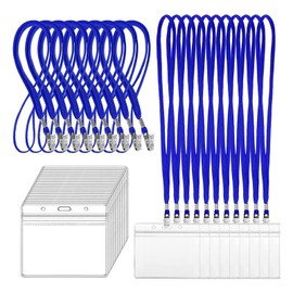 Name Holder, 50 Count Name Tag Case, Neck Strap, Hanging Name Tags, Event, Staff, Pass, Business Card, ID Card Holder, Employee ID Card Holder, Employee ID, Case, Lowering, Exhibition, Transparent,