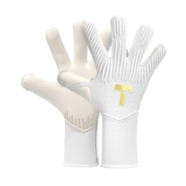 T1TAN Rebel 2.0 White-Out (FP) - Soccer Gloves Football - Goalie Gloves for Goalkeeper - Adults and Youth - with Finger Protection - Size 7