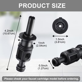 Dreyoo 2 Pack Compatible with 9742920 S742920 Pull and Turn Tub Shower Cartridge, Compatible with Pfister Avante Series Lavatory, Tub Faucet, Shower Valve Cartridge Replacement Part (Plastic Stem)