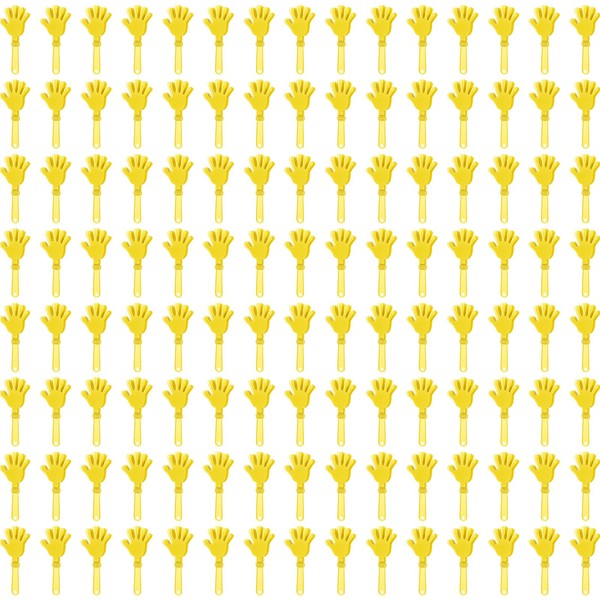 ZCYSRLQIN 120 Pcs Sunburst Yellow Hand Clappers 7.5 Inch Clappers