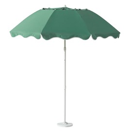 DEER LAND 7.2FT Large Beach Umbrella, UPF 50+ Sun Protection, Adjustable Height and Tilt, Ventilated Wind-Resistant Canopy, Portable 2-Fold Design, Includes Carry Bag (Avocado)