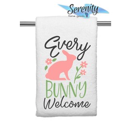 Decorative Kitchen and Bath Hand Towel | Religious Christian Easter Flowers Orange Pink Green | Spring Summer Garden Themed | Home Decor Decorations | House Gift Present