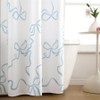 Luxape Bow Shower Curtain, Coquette Handcrafted Bow Tie Bath Curtain