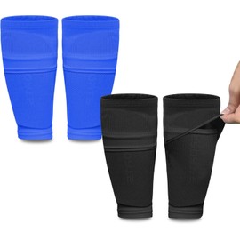 2 Pairs Kids Youth Soccer Shin Guard Sleeves with Optimized Insert Pocket, Shin Pad Compression Sleeves for 3-15 Years Old Boys Girls Child Teens for Soccer Sport (S)