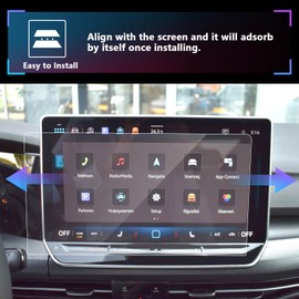SXCY 2PCS for 2025 VW Golf R/GTI Tempered Glass Screen Protector [GPS 12.9 Inch+Dash 10.25 Inch] for Volkswagen Golf 2025 Accessories 2025 Golf R Navigation Touch Screen Protector