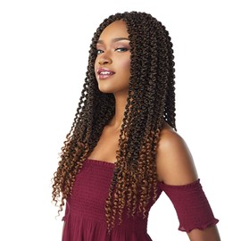 Sensationnel Crochet braids Lulutress 3X Pre-Looped 3D Passion Twist 18" (3-PACK, 1B)