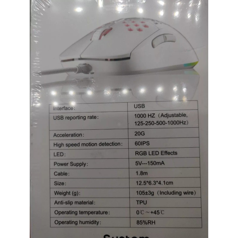 TMKB Falcon M1SE Ultralight Honeycomb Gaming Mouse, High-Precision 12800DPI Opti