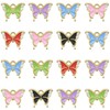 YionZian 30 Pieces Crystal Rhinestone Connector Butterfly Charm Alloy Enamel
