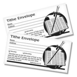 Kingdom Church Offering Envelopes- Sword and Bible | Pack of 100