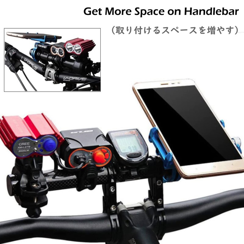 TRIWONDER Bicycle Extender, Double/Single Bicycle Handlebar Bicycle Accessories Extension Brackets