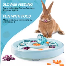 Cozioz Blue Feed Finder Toy for Guinea Pigs, Rabbits, Chinchillas, and Hamsters – Interactive Small Animal Toy and Accessory
