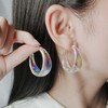 Wendalern Large Acrylic Hoop Earrings C Shaped Resin Hoop Earrings