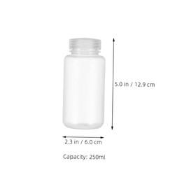 ABOOFAN 8Pcs Transparent Leakproof Plastic Reagent Bottles Caps for Lab Use High Temperature Resistant for Experiments and Research Institutions