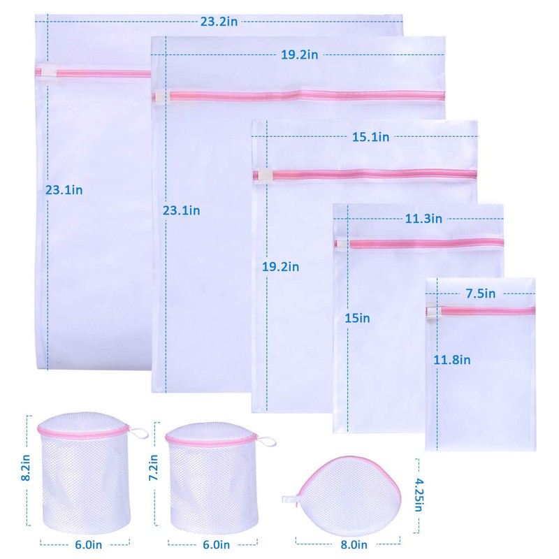 8 pcs Laundry Bags with 2 Large and 2 Medium