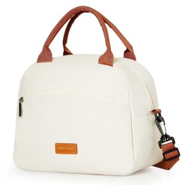 ARREBOL Insulated Cooler Lunch Tote Bag Box for Women Work Picnic (White)