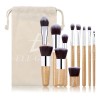 Set 11 Brochas Maquillaje Orgánicas Ecológicas Profesional Alta Calidad Color