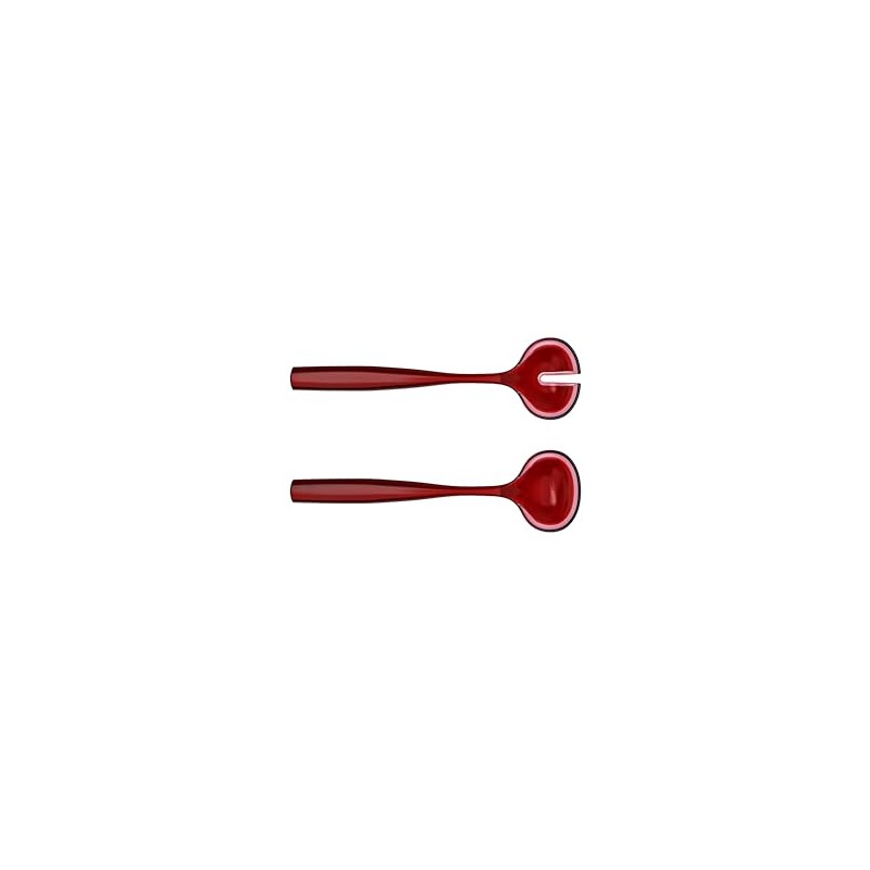 Guzzini - DOLCEVITA 29730165 Salad Servers, Bio-Based Material, Red, 28
