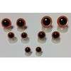celloexpress 10mm GLASS LIKE Orange Eyes with Plastic Backs -