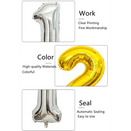 DUXUANT Gold 70 Birthday Decorations - 40 Inch Number Foil Balloons for 70th Birthday Party Decoration Wedding Anniversary Photos Props Supplies