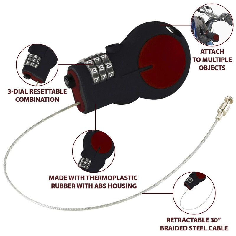 Lewis N. Clark Cable Luggage Lock | TSA Approved |