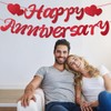 Tinoaly Happy Anniversary Banner, Pre-Strung Happy Anniversary Garland No DIY