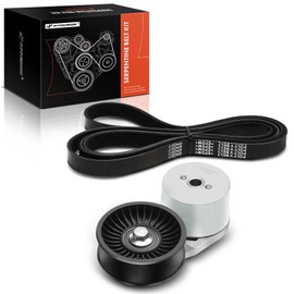 A-Premium Engine Serpentine Belt Drive Kit Compatible with Ford F-150 F150, F-250 F250, F-350 F350, Bronco, 1987 1988 1989 1990, 4.9L