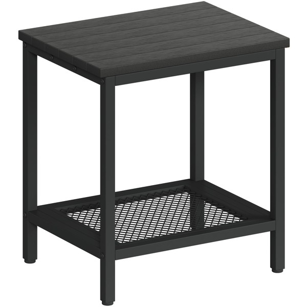 KAAPSAM Outdoor Side Table with Storage, 2-Tier Patio End Tables