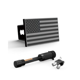 RETRUE Heavy Duty American Flag Trailer Hitch Cover for 2" Receivers - Anti-Theft 5/8" Locking Pin, Durable Metal Truck Accessories for Pickups/SUVs/Jeeps