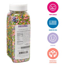 DECOPAC Bloom Sweet Bloom Deluxe Fusion Mix, 26oz, Fancy Candy Sprinkles in Handheld Container, Edible Sprinkles For Celebration Cakes, Cupcakes, Cookies and Donuts, Spring Colors
