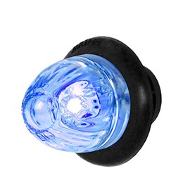 GG Grand General 75416 1 inch Mini Push/Screw Watermelon Blue/Clear LED Light with Grommet