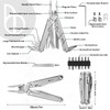 BIBURY Multitools, Multi Tool Foldable Pliers with Upgraded Saw, Large