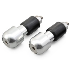 Daytona 67811 Motorcycle Bar Ends, Billet Aluminum, Universal, Inner Diameter 0.6 - 0.7 Inches (14 - 19 mm), Round, Silver