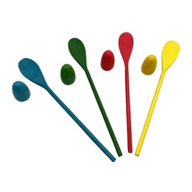 Baoblaze Egg Spoon Race Game Preschool Learning Toy Field Day Toy Outdoor Lawn Relay Game for Kids for Yard Holiday Outdoor Girls Boys