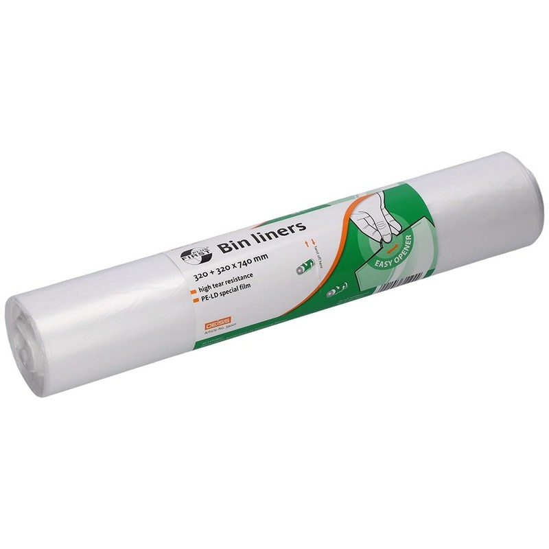 DEISS FIRST PLUS Bin Bags Made of LDPE, 1A Material,