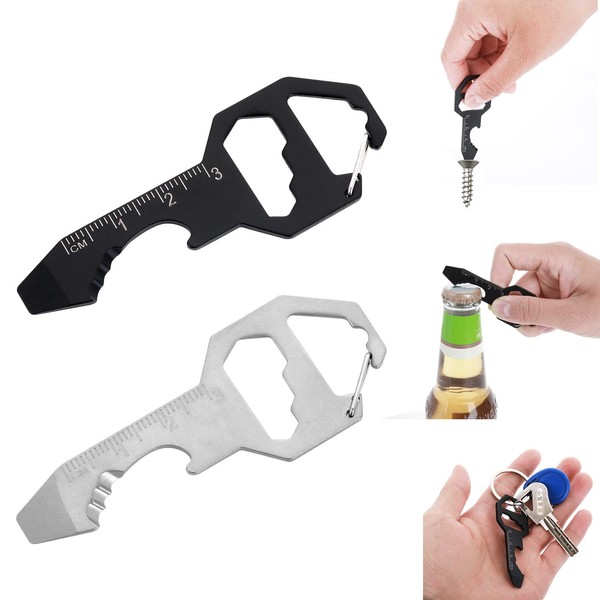 Cobee Keychain Bottle Opener Multi Tool, 2 Pieces 6 in