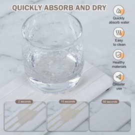 4PCS Stone Drying Tray for Bathroom Sink and Kitchen Counter, Fast Drying Diatomite Stones Soap Trays, Diatomaceous Coaster, Vanity Trays, Water Absorbing Stone Tray for Sink